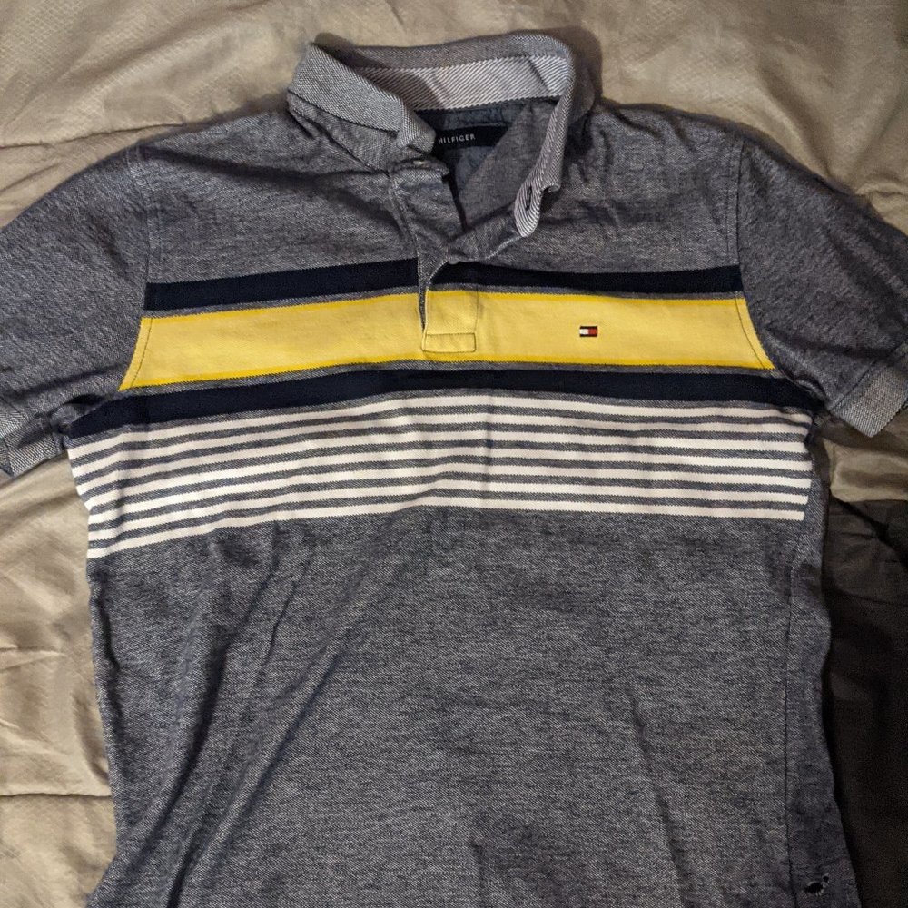 Tommy Hilfiger Polo Blue and Yellow